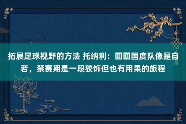 拓展足球视野的方法 托纳利：回回国度队像是自若，禁赛期是一段狡饰但也有用果的旅程