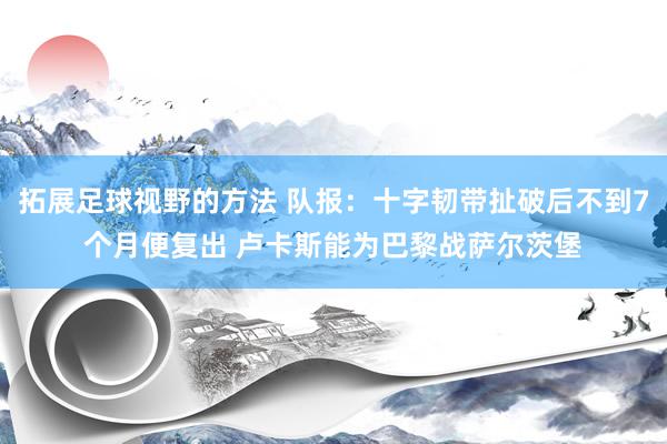 拓展足球视野的方法 队报：十字韧带扯破后不到7个月便复出 卢卡斯能为巴黎战萨尔茨堡