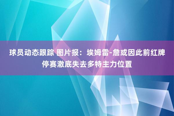 球员动态跟踪 图片报：埃姆雷-詹或因此前红牌停赛澈底失去多特主力位置