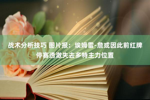 战术分析技巧 图片报：埃姆雷-詹或因此前红牌停赛透澈失去多特主力位置