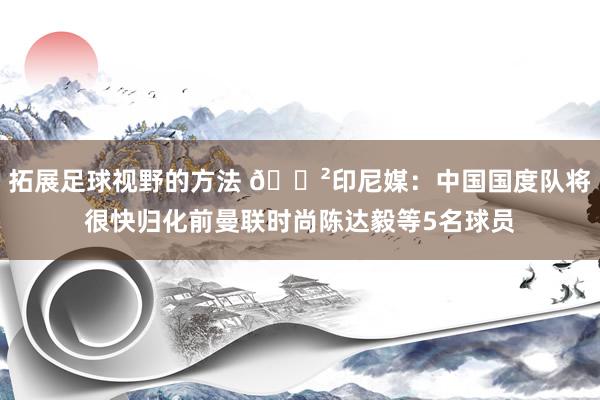 拓展足球视野的方法 😲印尼媒：中国国度队将很快归化前曼联时尚陈达毅等5名球员