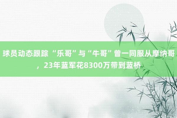 球员动态跟踪 “乐哥”与“牛哥”曾一同服从摩纳哥，23年蓝军花8300万带到蓝桥