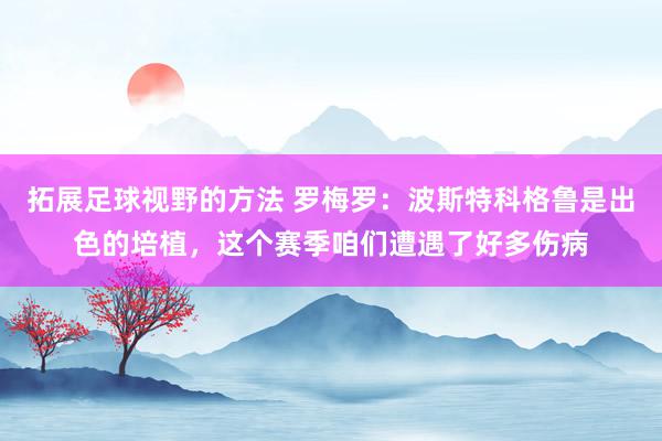 拓展足球视野的方法 罗梅罗：波斯特科格鲁是出色的培植，这个赛季咱们遭遇了好多伤病