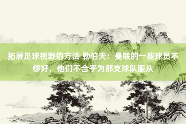 拓展足球视野的方法 勒伯夫：曼联的一些球员不够好，他们不合乎为那支球队服从