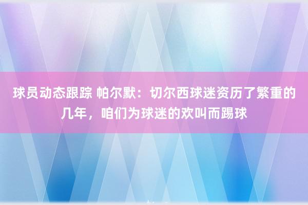 球员动态跟踪 帕尔默：切尔西球迷资历了繁重的几年，咱们为球迷的欢叫而踢球