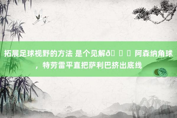 拓展足球视野的方法 是个见解😂阿森纳角球，特劳雷平直把萨利巴挤出底线