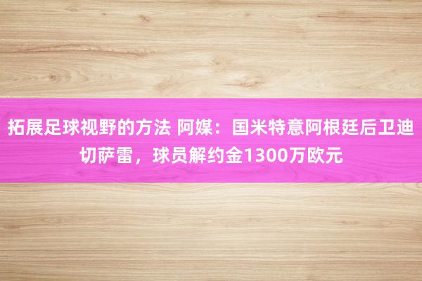 拓展足球视野的方法 阿媒：国米特意阿根廷后卫迪切萨雷，球员解约金1300万欧元