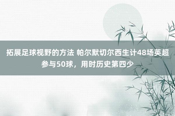 拓展足球视野的方法 帕尔默切尔西生计48场英超参与50球，用时历史第四少