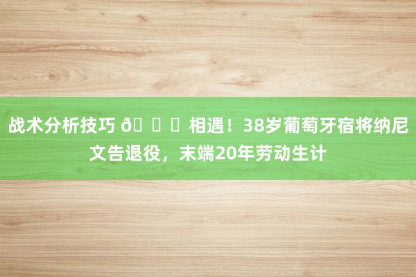 战术分析技巧 👋相遇！38岁葡萄牙宿将纳尼文告退役，末端20年劳动生计