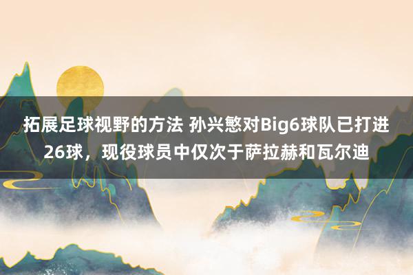 拓展足球视野的方法 孙兴慜对Big6球队已打进26球，现役球员中仅次于萨拉赫和瓦尔迪