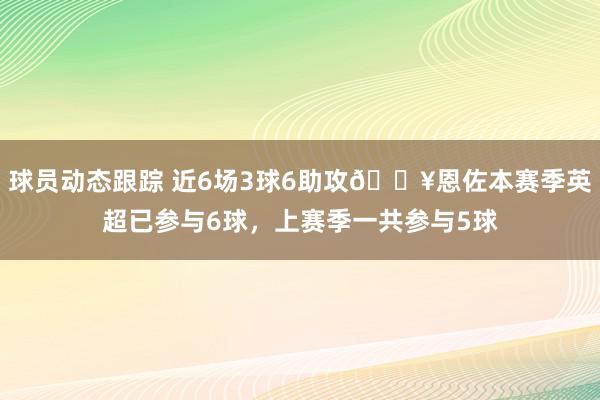 球员动态跟踪 近6场3球6助攻🔥恩佐本赛季英超已参与6球，上赛季一共参与5球