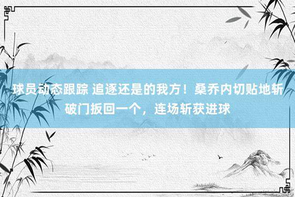 球员动态跟踪 追逐还是的我方！桑乔内切贴地斩破门扳回一个，连场斩获进球