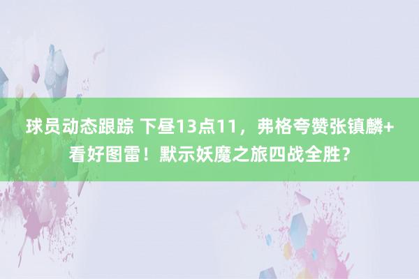 球员动态跟踪 下昼13点11，弗格夸赞张镇麟+看好图雷！默示妖魔之旅四战全胜？